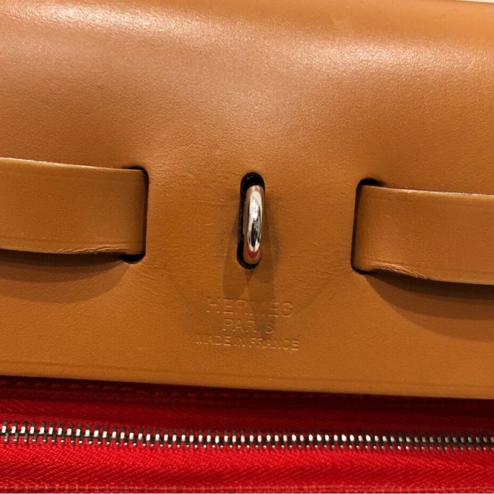 🧡2X HP🧡 Hermes Red/Orange Canvas Herbag SKU #883269 (Gently Used) - Picture 10 of 16